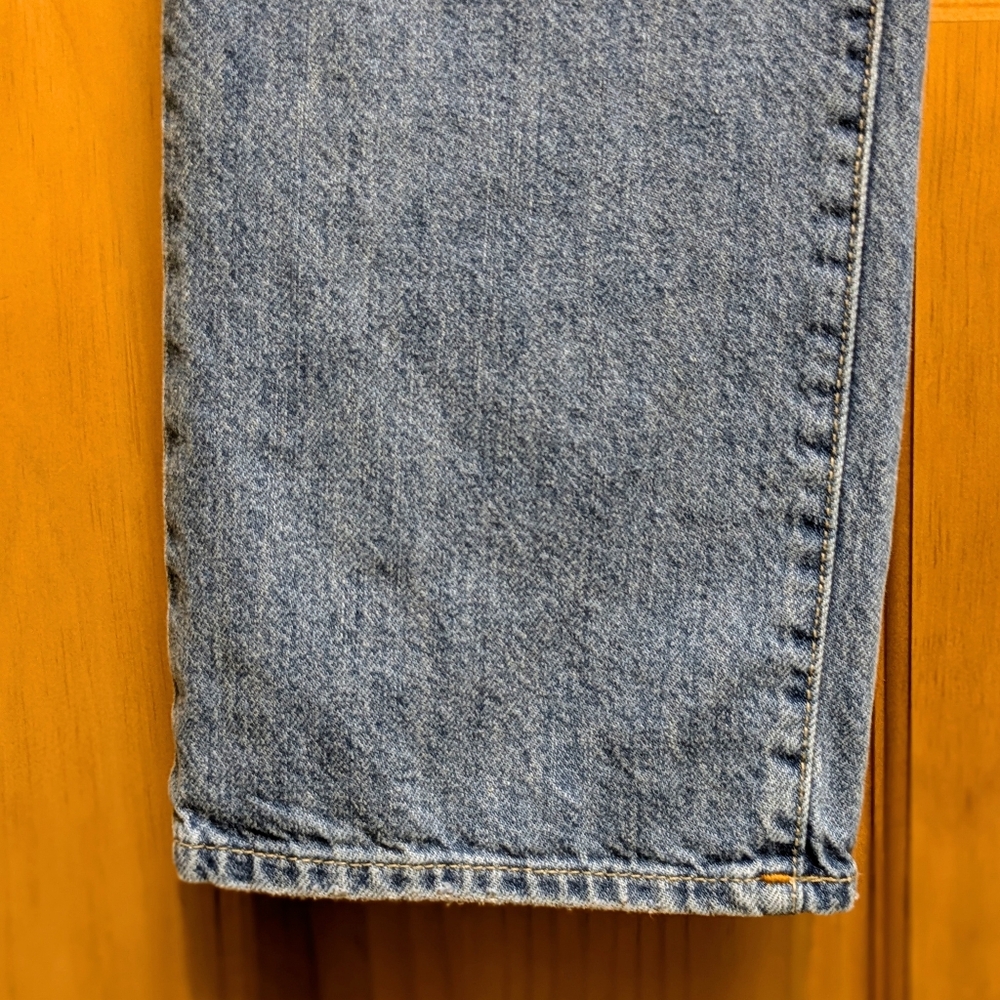 True Religion Mens Jeans Blue 35x32 Ricky Relaxed Straight Distressed  Grunge - Picture 9 of 11